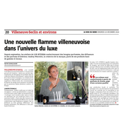 On parle de nous dans "La Voix du Nord" !